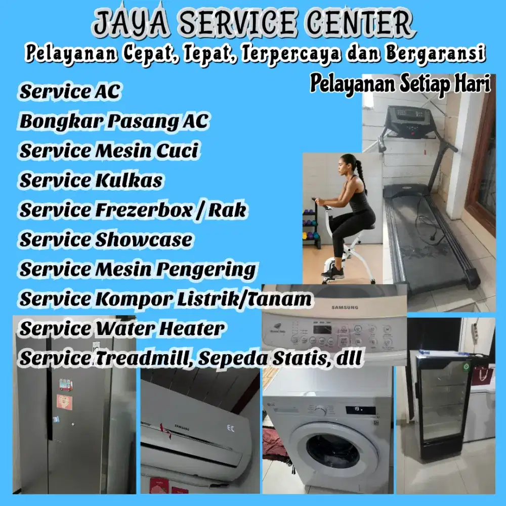 Service Kulkas Freser Mesin Cuci Servis AC Bongkar Pasang AC Treadmill