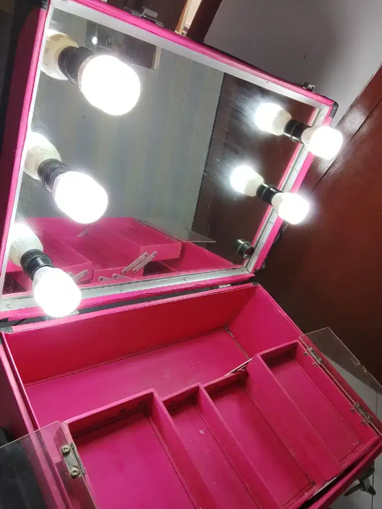 BEAUTY CASE KOPER MAKE UP BIG SIZE PINK FANTA