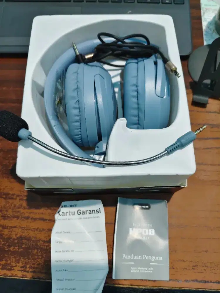LOG ON HEADPHONE STEREO  BASS WIRELESS BT5.3 WIRED 2IN1 HEARON8 LO-HP8