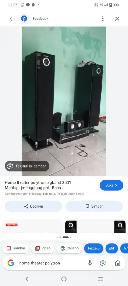 Home teather minus tipena rusak