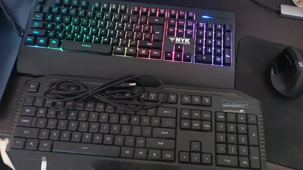 KEYBOARD HP GAMING K100 & KEYBOARD GAMING NYK NEMESIS RGB