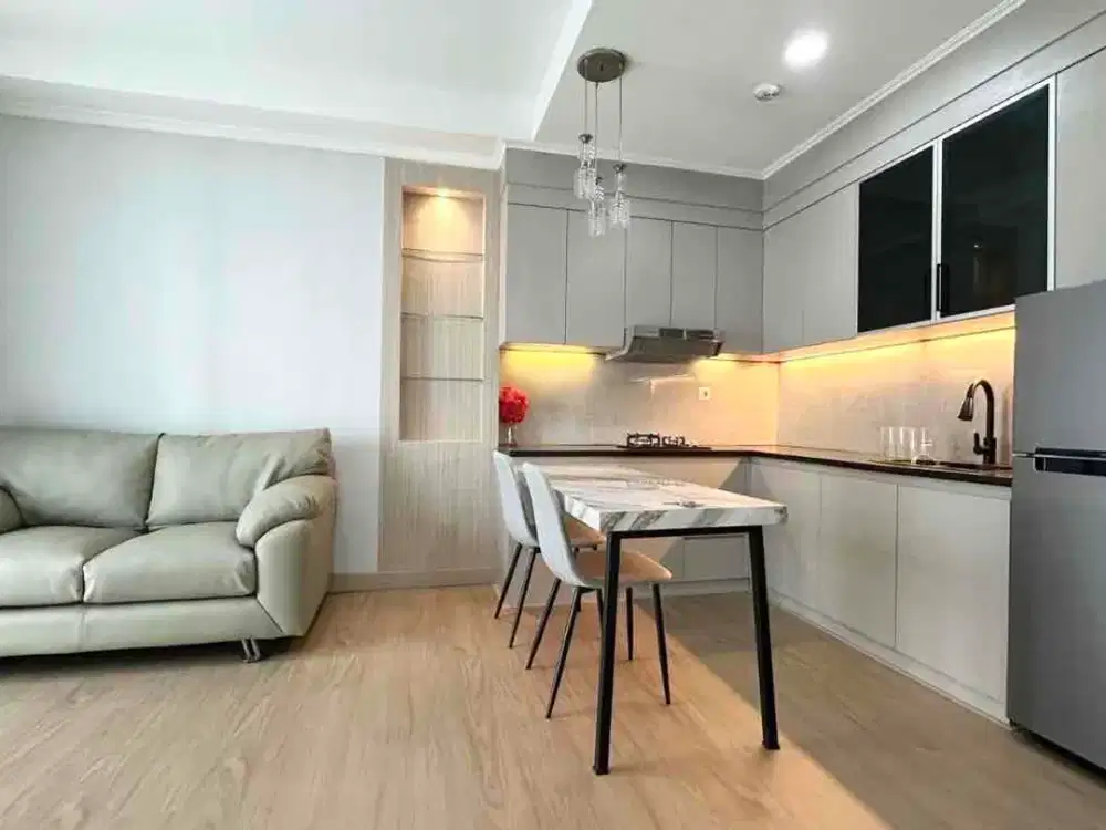 Di sewa Apartemen city home moi full furnish baru renovasi lantai rendah 2 kamar luas 45 m2 tower hawaian bay di apartemen gading river view city home moi kelapa gading Jakarta Utara