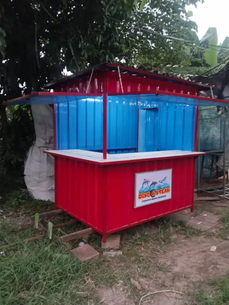 Gerobak semi booth kontiner