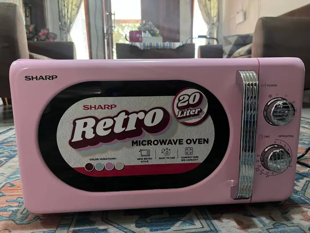 Jual MICROWAVE OVEN RETRO SHARP R-201MRS PINK BARU!
