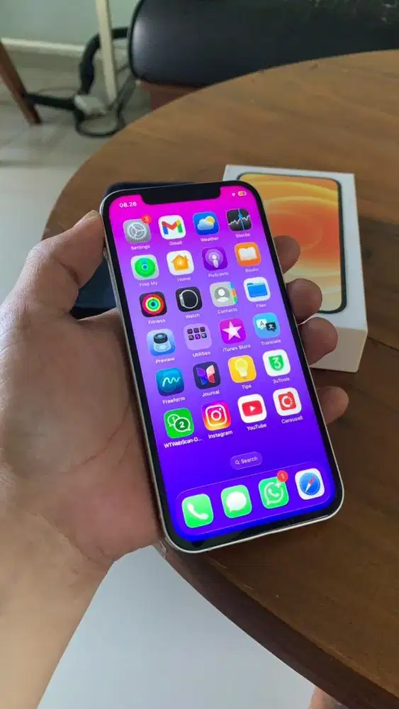 iPhone 12 Basic Putih 128 Simlock/Wifi Only Fullset