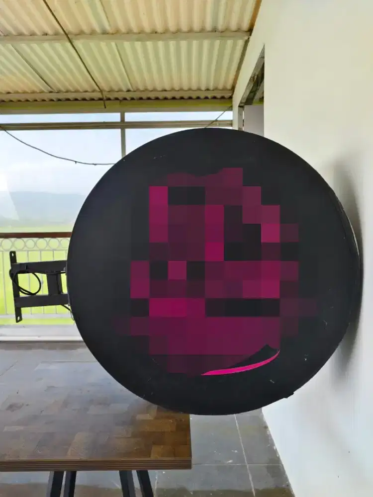 NEON BOX BULAT DIAMETE 70 CM