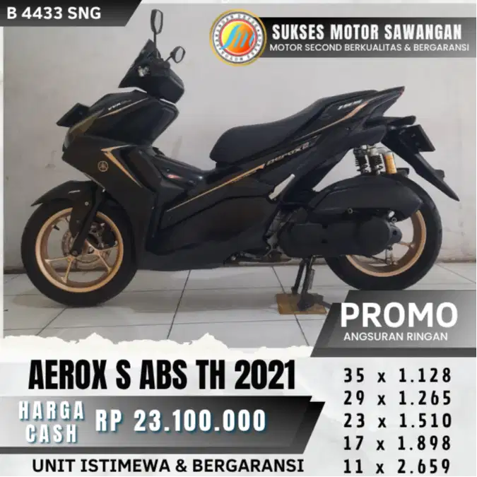 YAMAHA AEROX S ABS TH 2021 UNIT ISTIMEWA BISA CASH KREDIT BERGARANSI