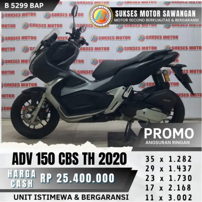 HONDA ADV 150 CBS TH 2020 UNIT ISTIMEWA BISA CASH KREDIT BERGARANSI