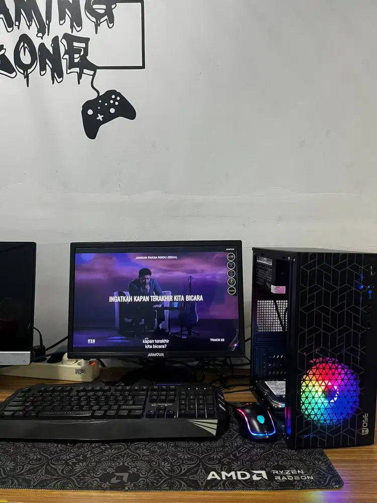 komputer office i5 ram 8gb ssd128gb hardisk 500gb monitor 19inch