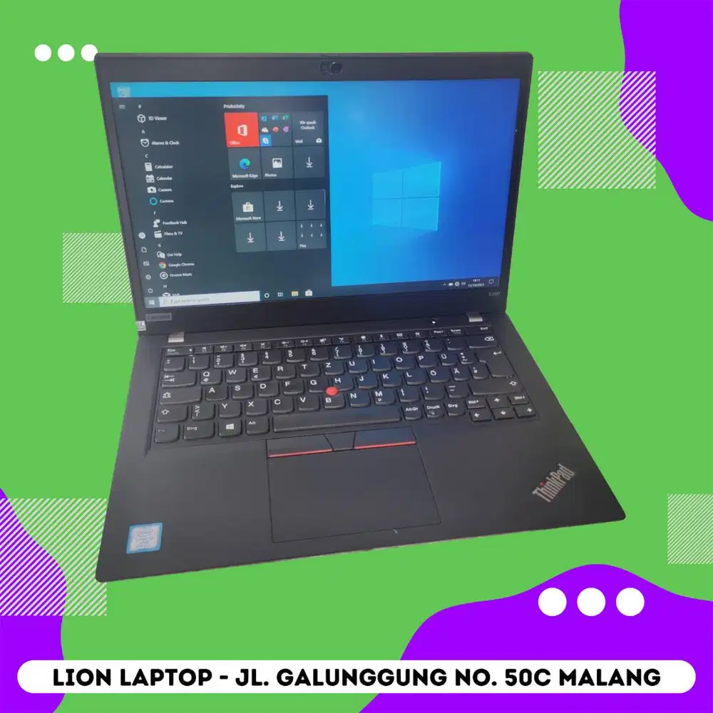RAM 16GB SSD 256GB Core i5 Gen 8 Slim Lenovo Thinkpad X390 [01|06]