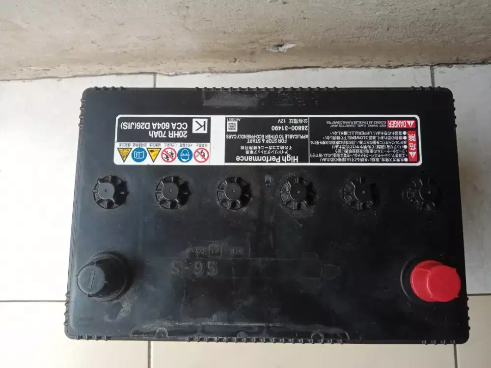 Sparepart Aki Mobil PANASONIC S-95 CCA 604A D26 (JIS)