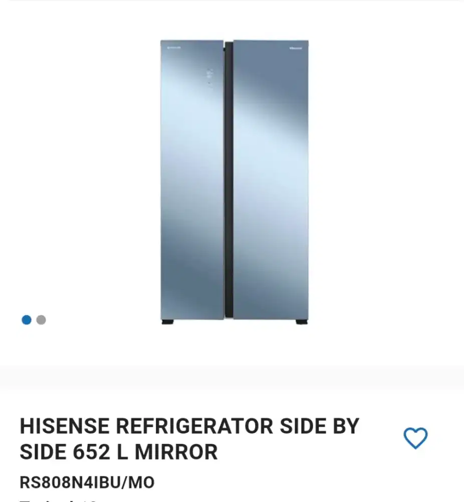 HISENSE REFRIGERATOR SIDE BY SIDE 652L MIRROR