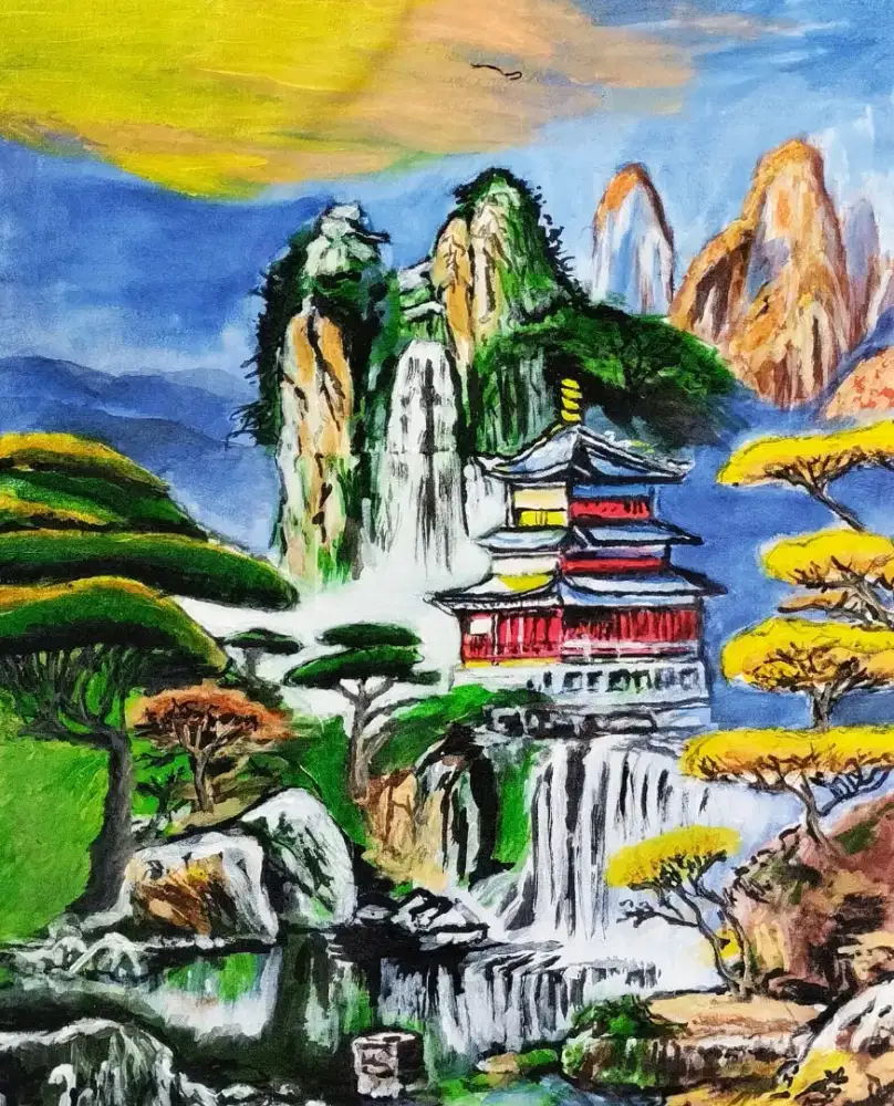 Lukisan acrylic