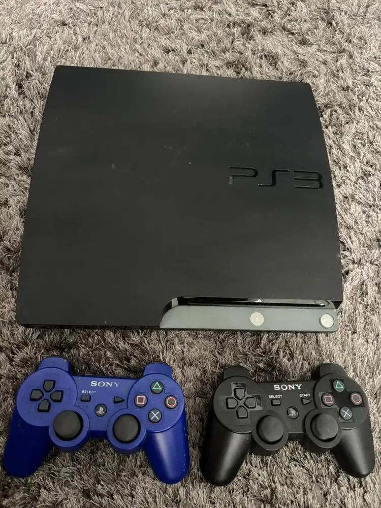 Playstation 3 Slim 250gb black 2 stik Semua Normal Jual Murah ps 3