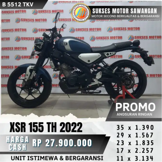 YAMAHA XSR 155 TH 2022 UNIT MULUS ISTIMEWA BISA CASH KREDIT BERGARANSI