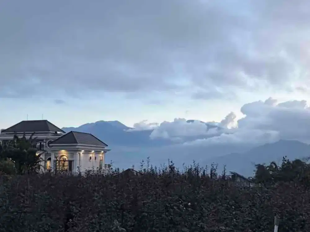 tanah villa mewah lingkungan asri di batu malang siap bangun view pegunungan dan bukit siap langsung bangun