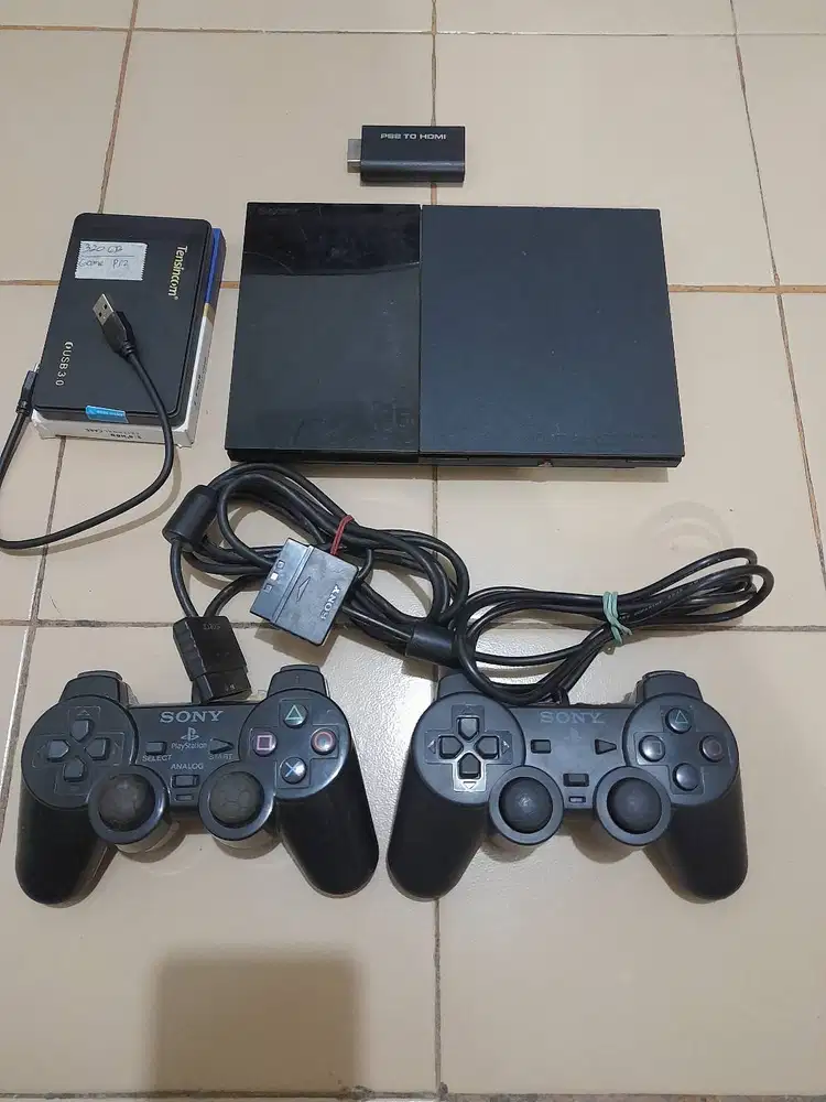 Jual Ps 2 Slim Matrix game Hardis external kpasitas 60gb