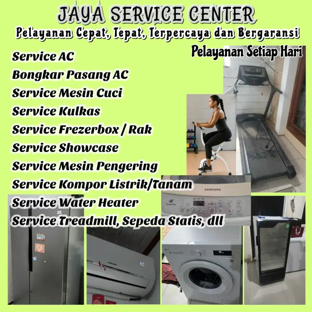 Service Kulkas Frezer AC Mesin Cuci Servis Treadmill Bongkar Pasang AC