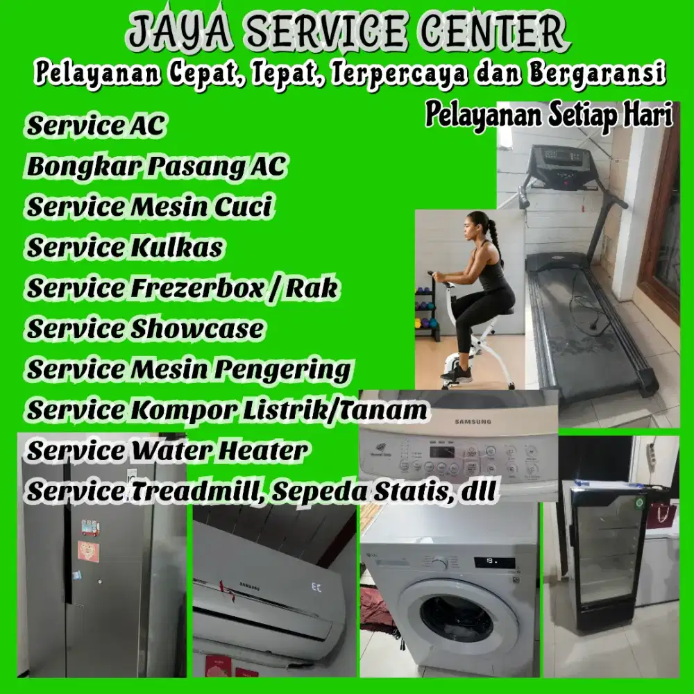 Service Kulkas Frezer Bongkar Pasang AC Servis AC Mesin Cuci Treadmill