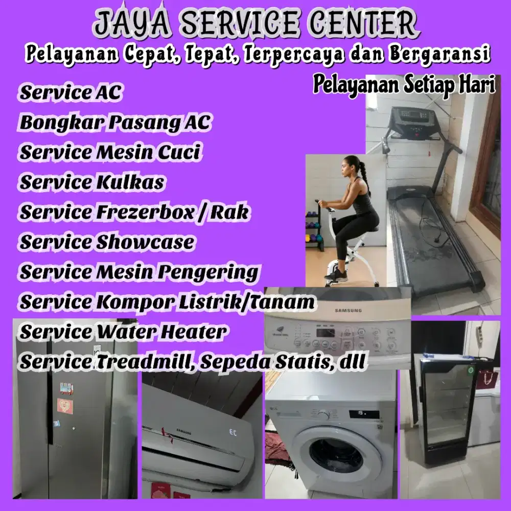Service Kulkas Frezer Bongkar Pasang AC Servis AC Mesin Cuci Treadmill