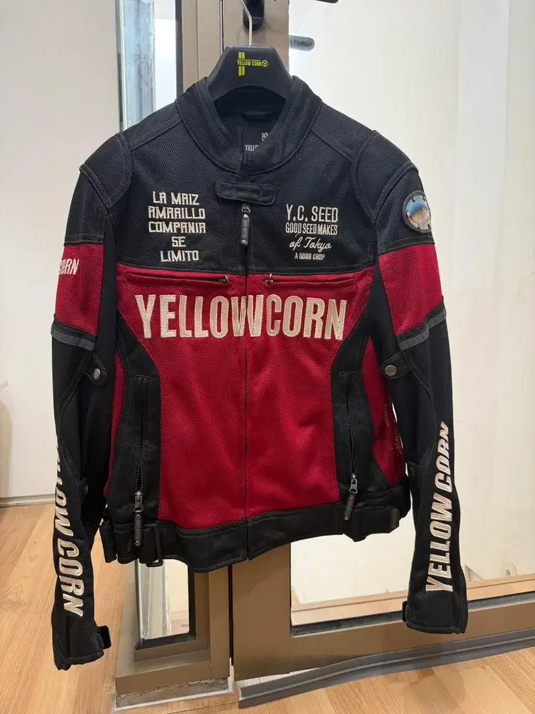 Jaket Motor Yellow Corn SJ 2312 Black red