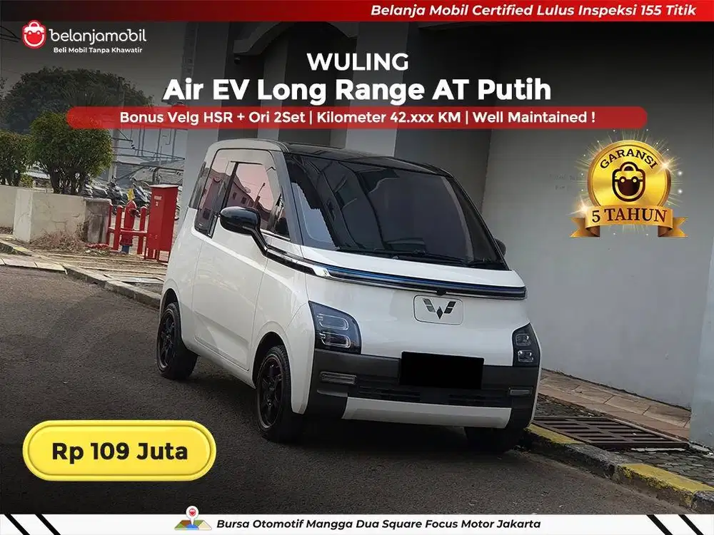 [ KM LOW ] Wuling Air EV Long Range AT Putih 2023/2024