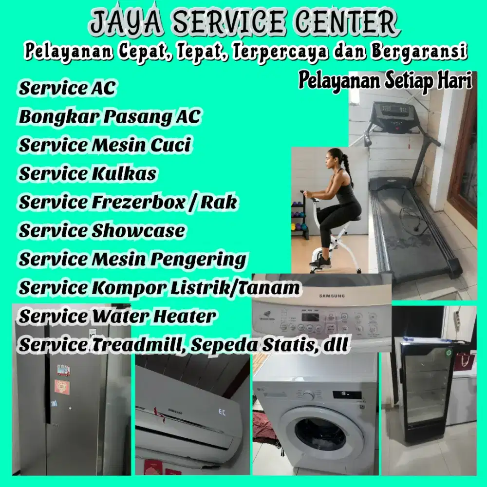 Service AC Bongkar Pasang AC Servis Mesin Cuci Kulkas Frezer Treadmill