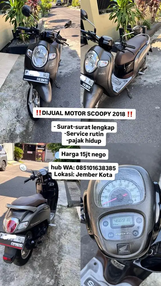 Dijual motor Honda Scoopy 2018