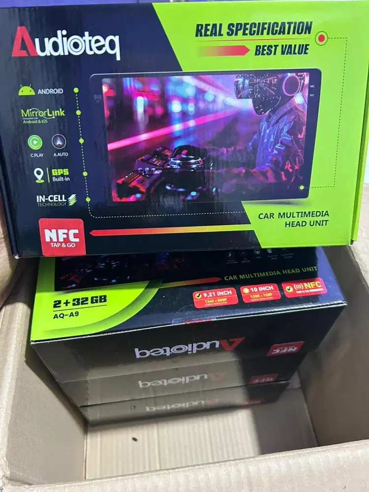 Head unit android 9inc ram 2/32 gb NFC AUDIOTEQ