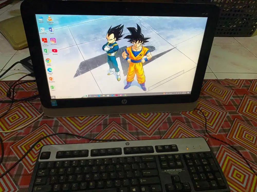 HP AIO 20 inc core i3 gen 4 ram 6 gb hardis 500 gb