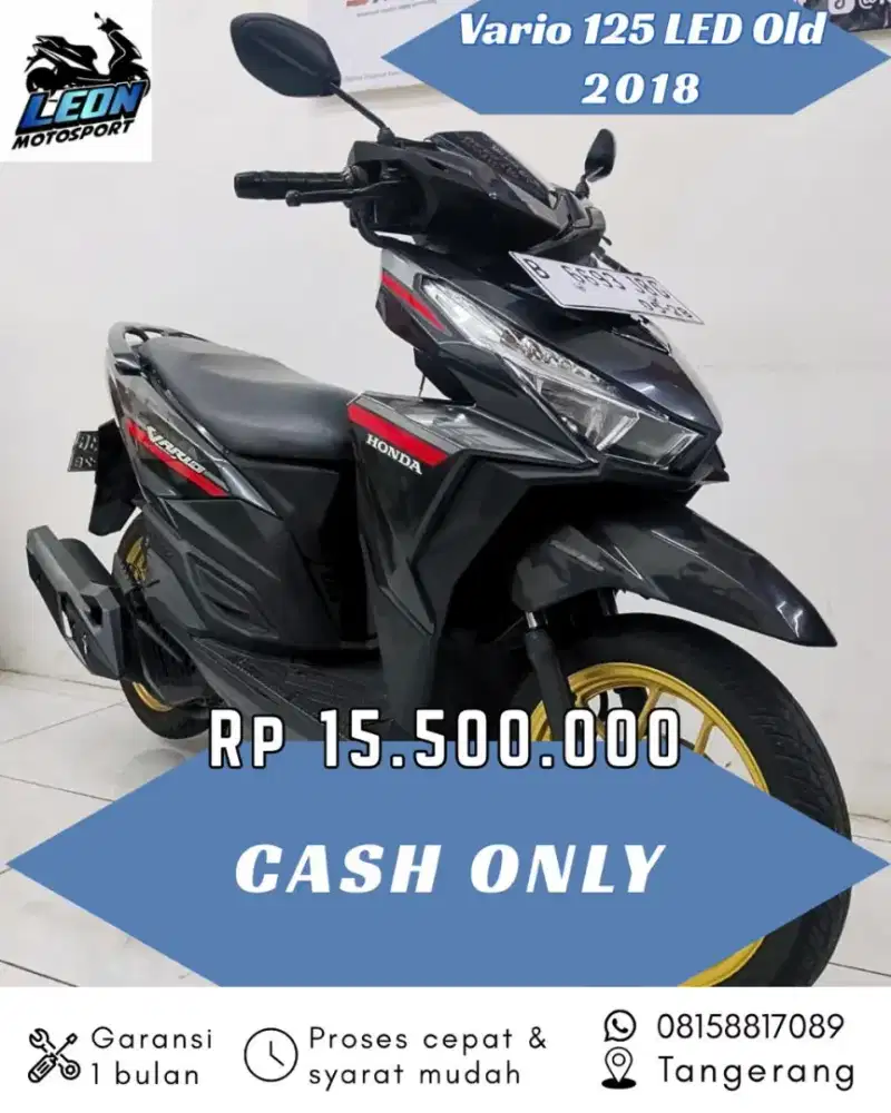Vario led old 2018, jual beli motor seken