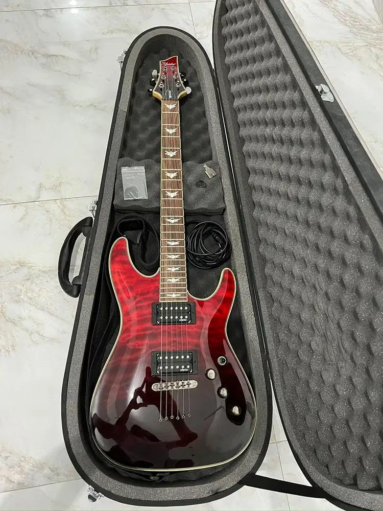 schecter omen extreme 6 blood burst (with box)