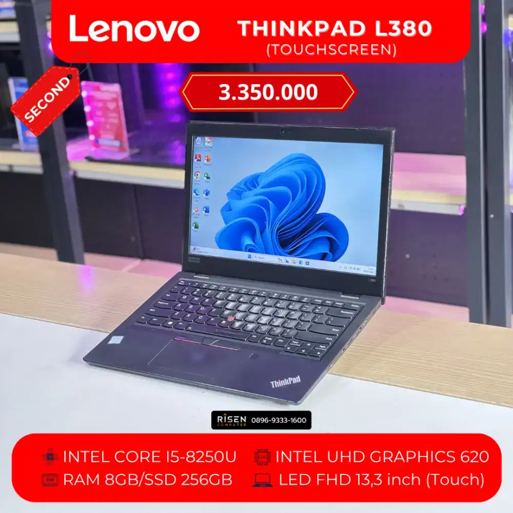 LENOVO THINKPAD L380 I5-8250U RAM 8GB SSD 256GB FHD 13,3inch