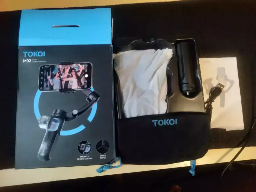 TOKQI M02 Gimbal HP 3 Axis BNOB Mulus Like New Normal (Nego wajar)