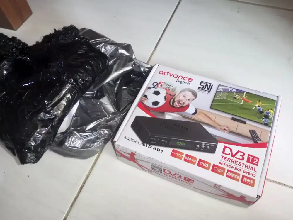 STB TV Digital Advance DVB-T2 (Baru Gress, Hanya Buka Dus Buat Tes)