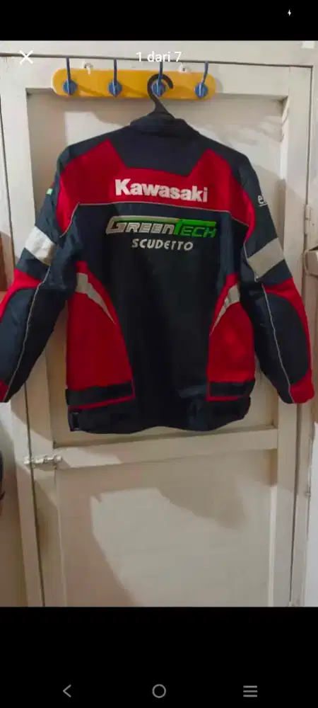 Jaket motor kawasaki bahan full mesh