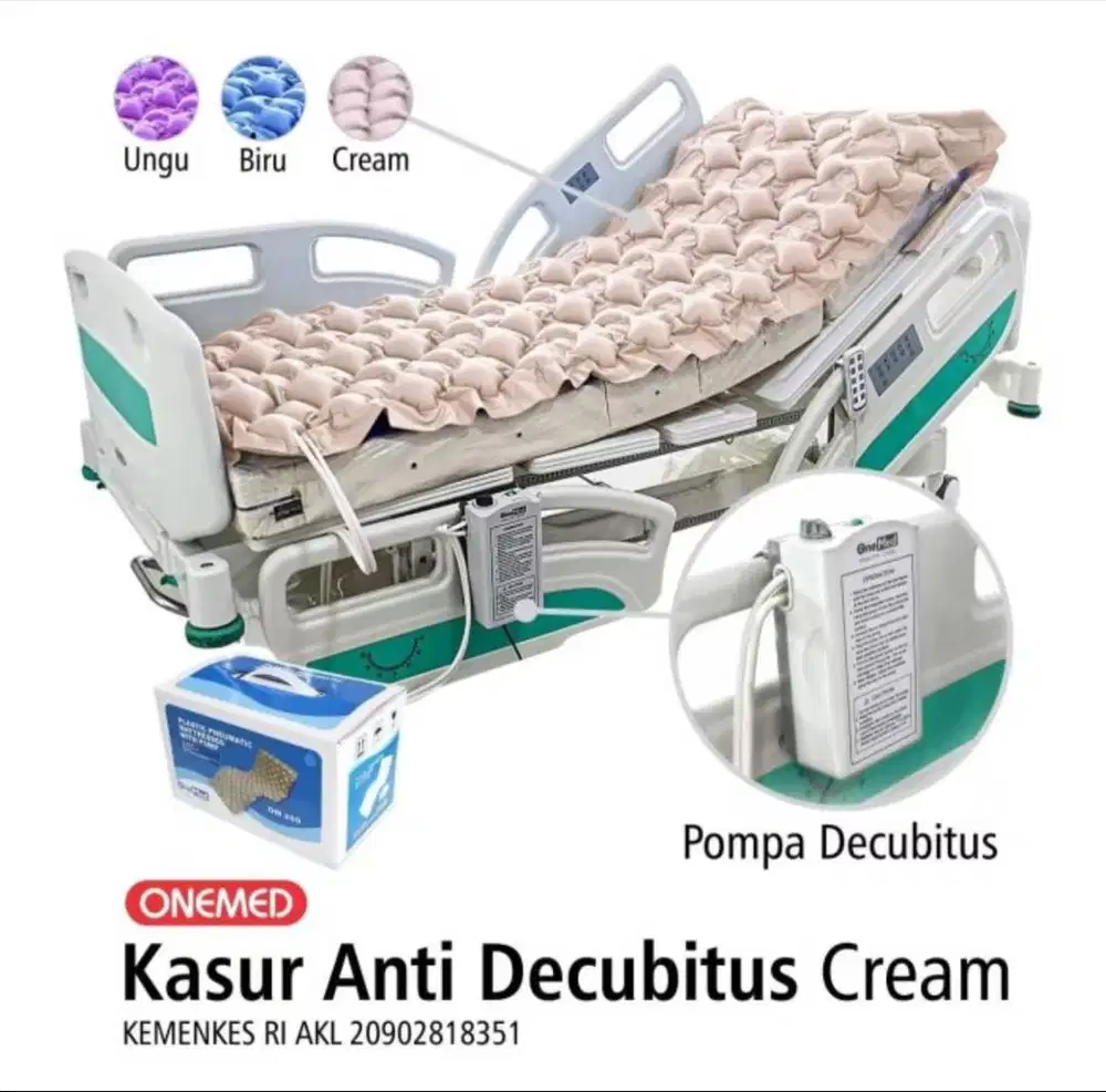 Bubble Mattress With Pump, Kasur decubitus OneMed