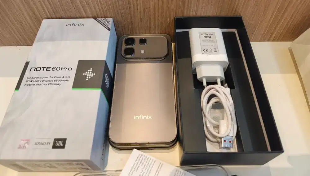 Handphone Infinix Note 60 Pro 12+12 GB 256 5 G Fullset Mist Titanium