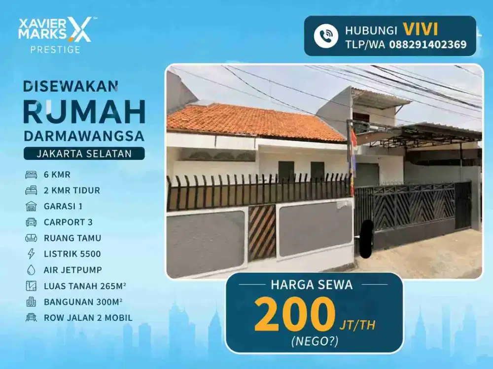 disewakan rumah di Darmawangsa jakarta selatan