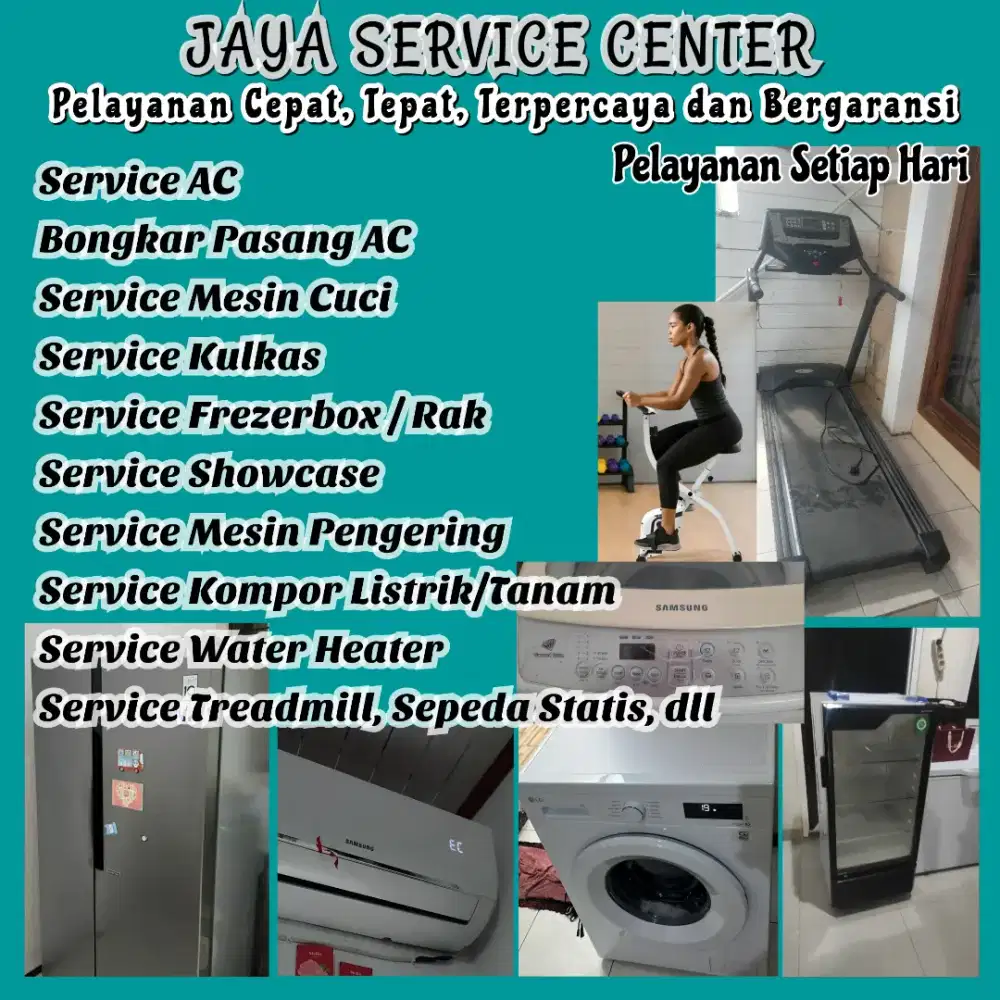 Service AC Bongkar Pasang AC Servis Treadmill Mesin Cuci Kulkas Frezer