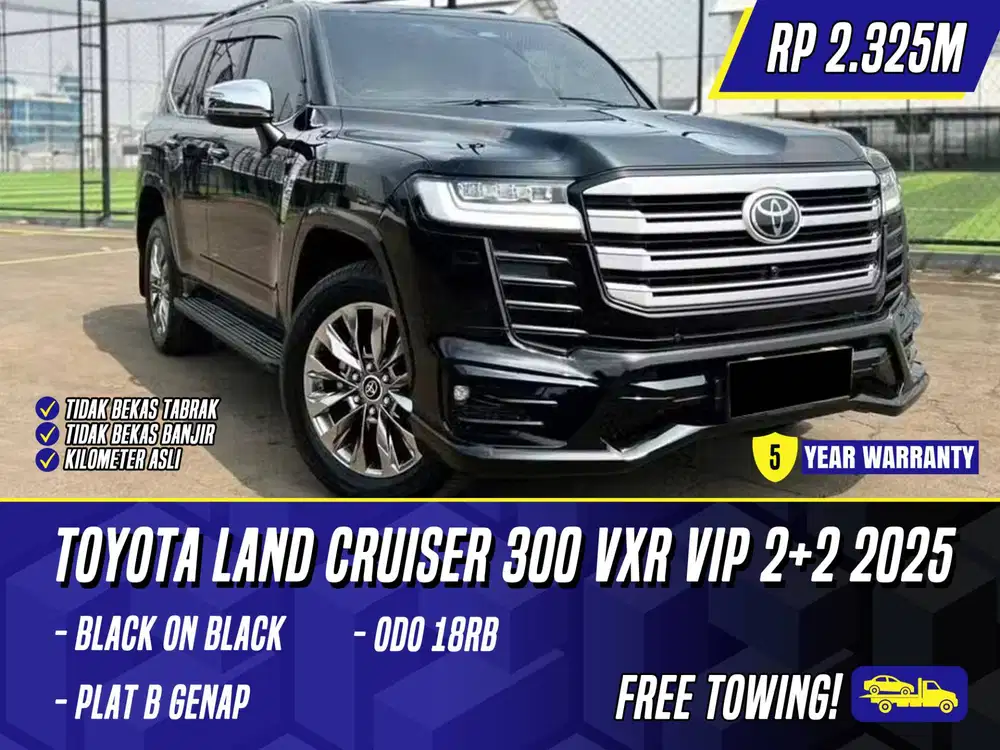 Toyota Land Cruiser 300 VXR VIP 2+2 2025 Black Hitam LC LC300 300VXR