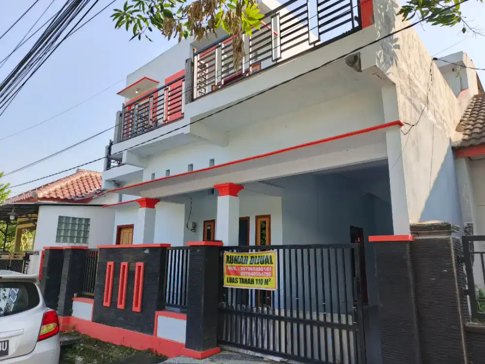 Rumah 2 Lantai Pusat Kota Madiun, LT 110 m2, LB 72 m2, View Sawah