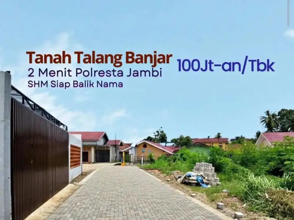 Tanah Talang Banjar Kota Jambi Dekat Pasar Baru