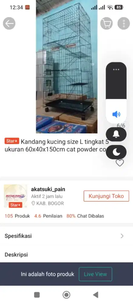 Dijual cepat kandang kitten 5 tingkat bisa dilipat