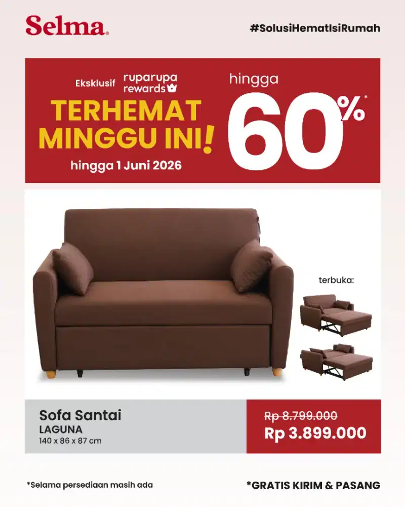 Sofa Sleeper 2 Dudukan Laguna