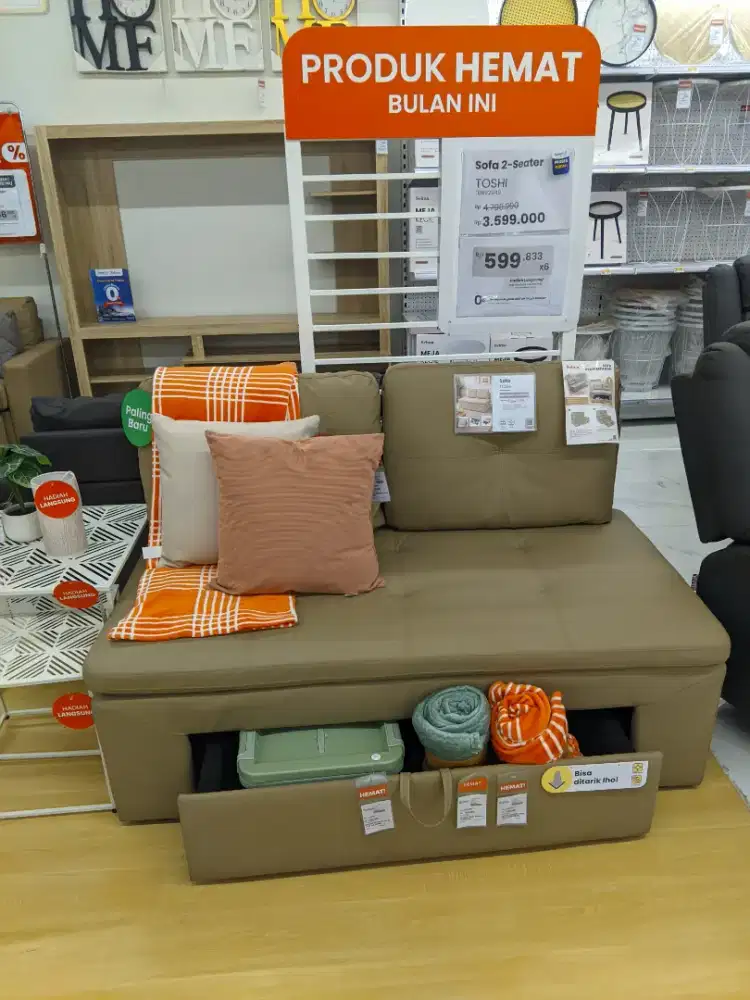 Promo sofa penyimpanan