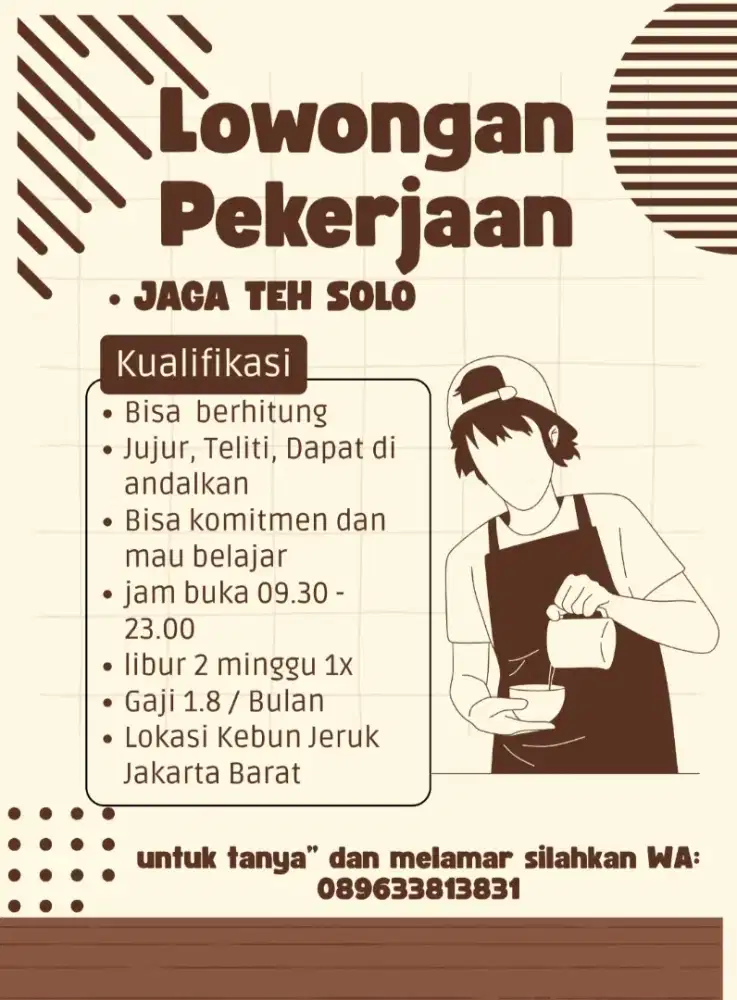Lowongan Jaga Teh Solo