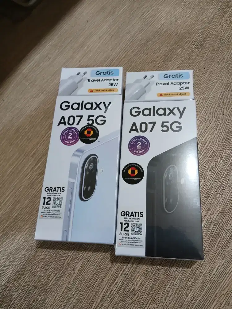 Samsung A07 5G 6+6/128 6000mAh,Baru fresh segel box Garansi resmi.