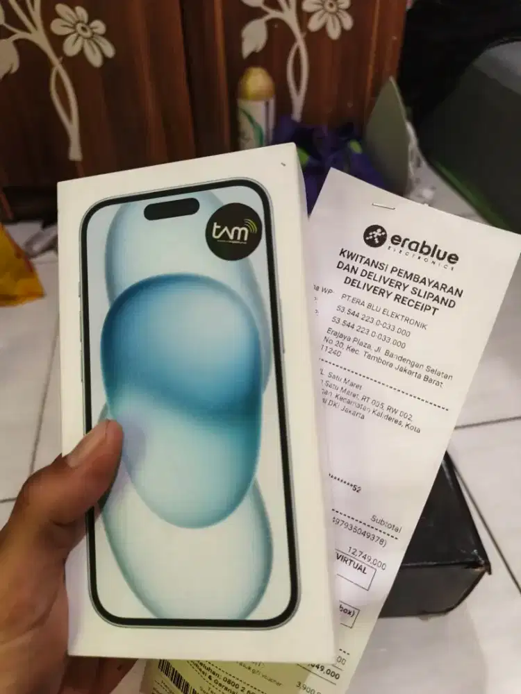 IPHONE 15 BLUE 128GB OPEN SEGEL SEBELAH