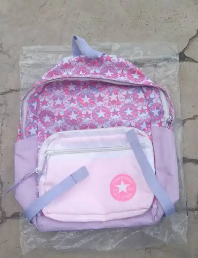 tas Converse pink bintang